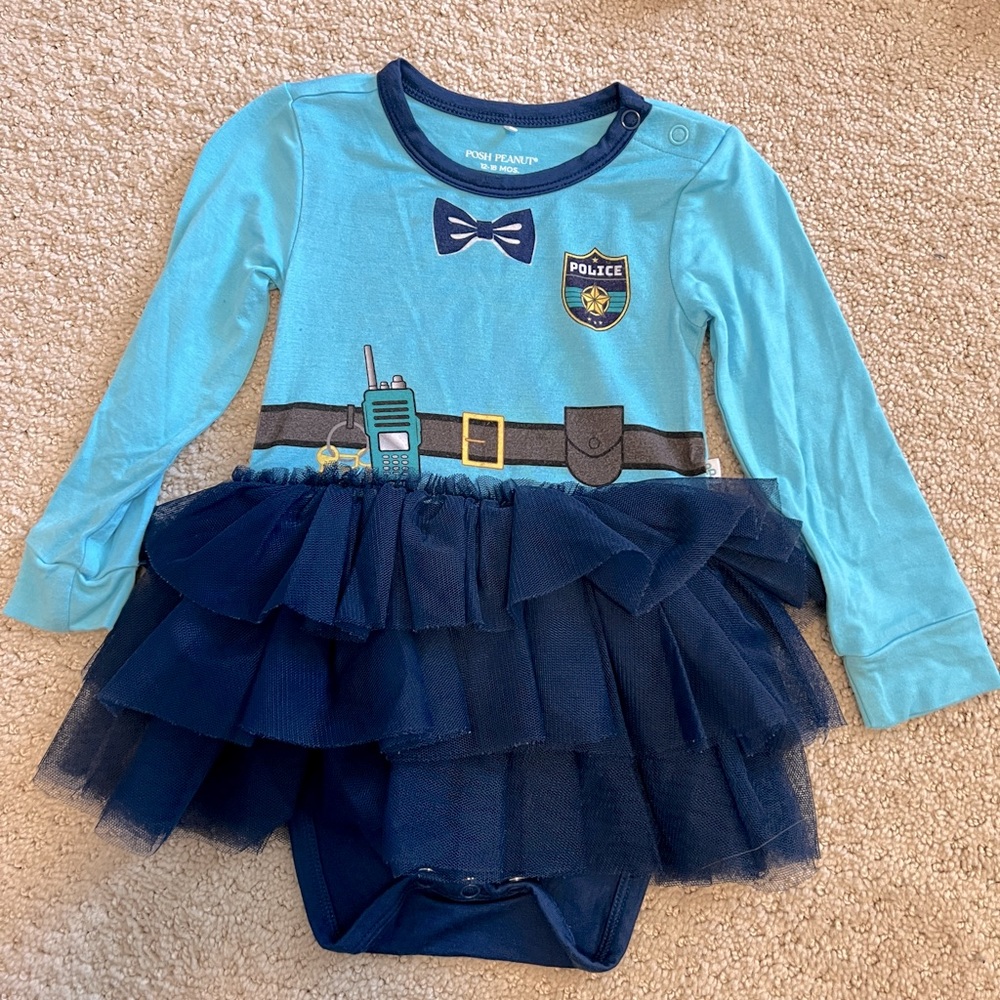 Posh Peanut law enforcement tulle romper 12-18m